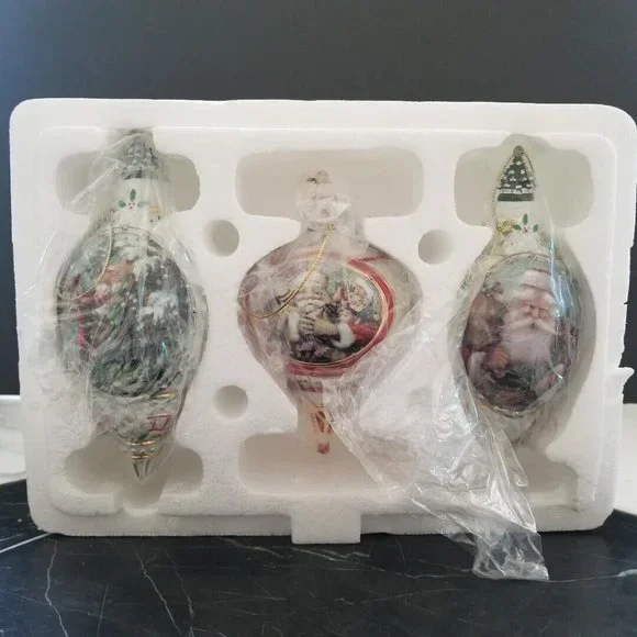 2000 Bradford Exchange Santa Millennial Porcelain Santa Ornament Collection #1 - Picture 12 of 13